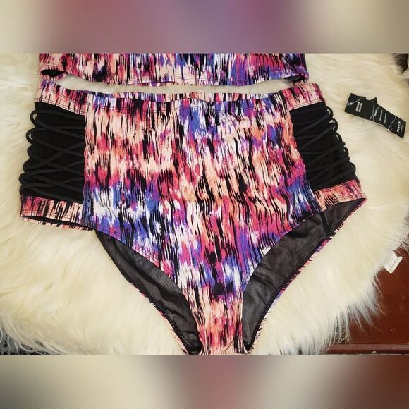 Torrid Bikini Swim Set 3X Mirage Lattice Mesh - Picture 9 of 14